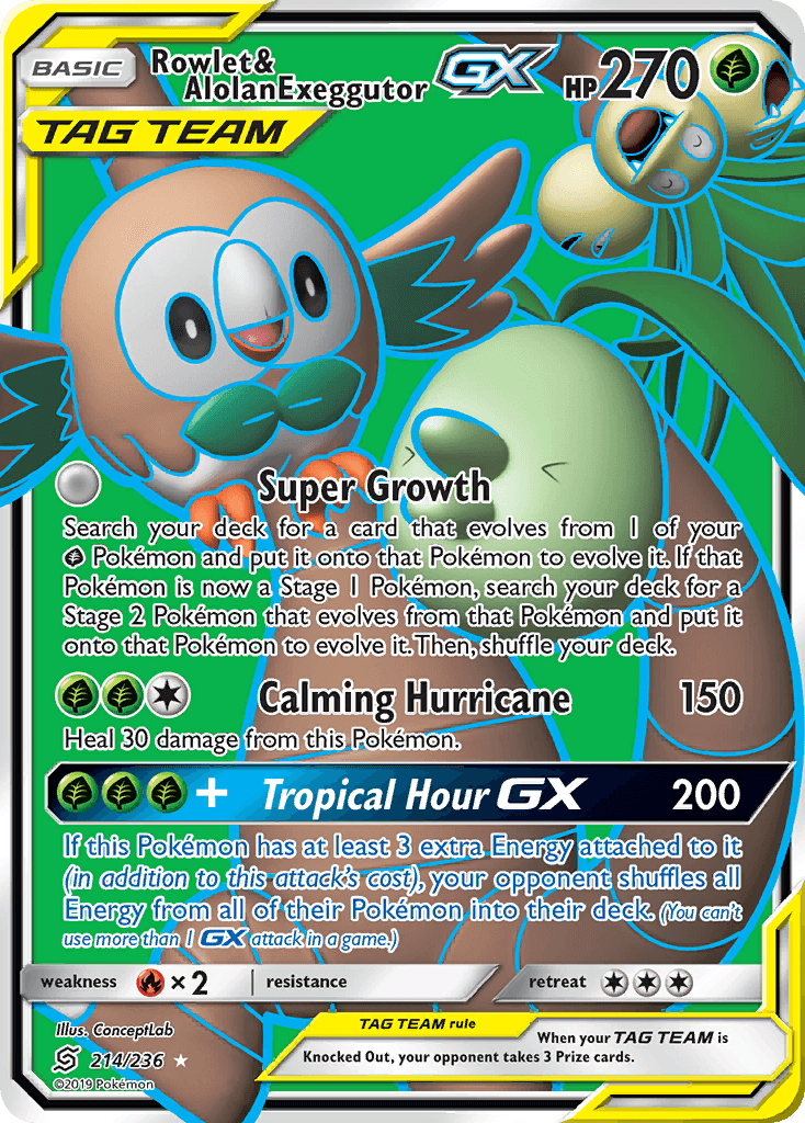 Rowlet & Alolan Exeggutor-GX