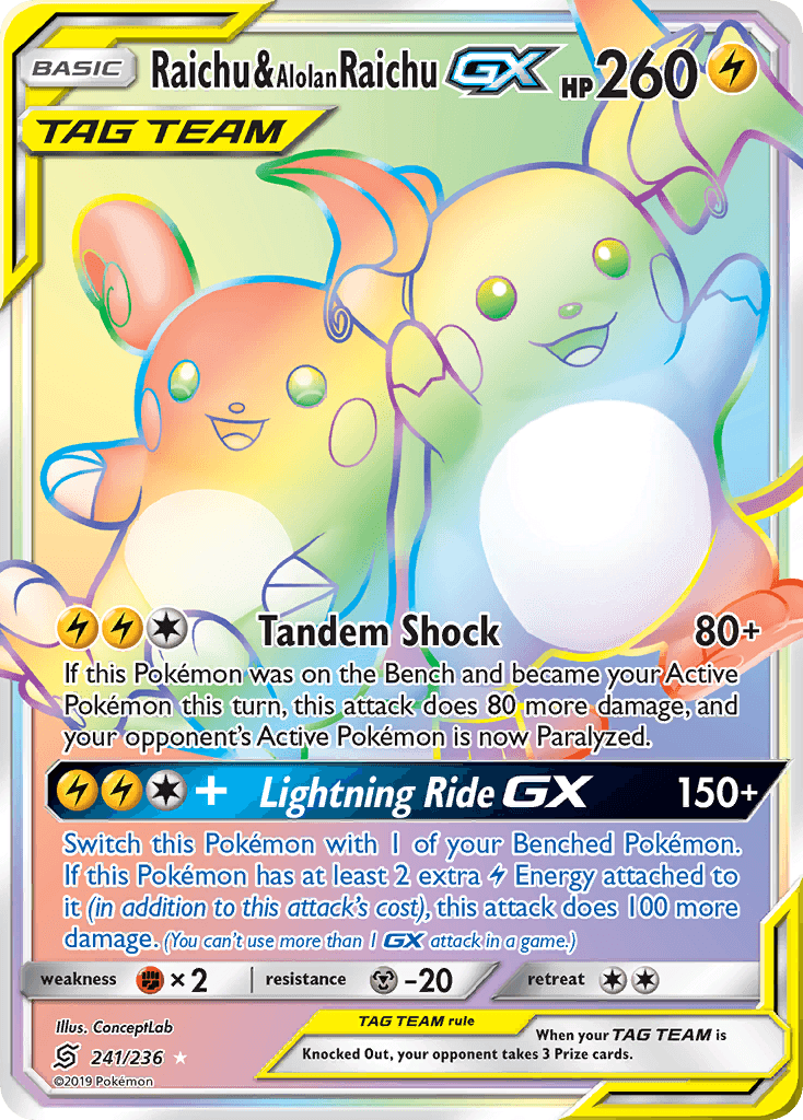 Raichu & Alolan Raichu-GX