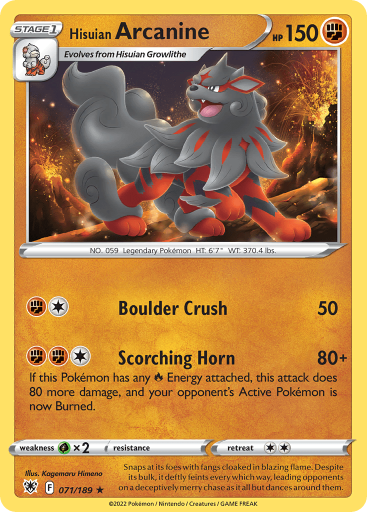 Hisuian Arcanine